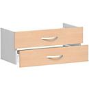 Drawer element ALICANTE, 2 drawers = 1 set, W 800 x D 400 x H 384 mm, beech finish