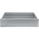 Drawer FS, sheet steel, W 1281 x D 592 x H 206 mm, white aluminium, up to 50 kg