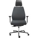 Drehsessel TEC 24/7 classic, Syncro®-Tension, mit Armlehnen, Polster-Rückenlehne, grau