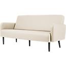 Dreisitzer Sofa meet® by Paperflow LISBOA, desinfektionsmittelbeständiger Kunstlederbezug weiß, Fußgestell schwarz, B 1760 x T 815 x H 830 mm
