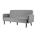 Dreisitzer Sofa meet® by Paperflow LISBOA, Samtbezug grau, Fußgestell schwarz, B 1590 x T 550 x H 430 mm