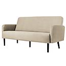 Dreisitzer Sofa meet® by Paperflow LISBOA, Stoffbezug elfenbeinfarben, Fußgestell schwarz, B 1760 x T 815 x H 830 mm