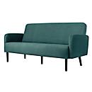 Dreisitzer Sofa meet® by Paperflow LISBOA, Stoffbezug grün, Fußgestell schwarz, B 1590 x T 550 x H 430 mm