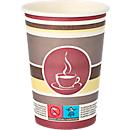 Drinkbeker Papstar To Go, wegwerp, 0,25 l, Ø 80 x H 92 mm, FSC®-gecertificeerd, karton, gekleurd, 50 stuks