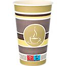 Drinkbeker Papstar To Go, wegwerp, 0,4 l, Ø 90 x H 139 mm, FSC®-gecertificeerd, karton, olijfgroen, 50 stuks