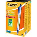 Drukbalpen BIC® ECOlutions® Clic Stic, 0,4 mm, gerecycleerd, blauw, 50 stuks