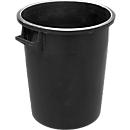 Drum, HDPE, stackable 75 l, black
