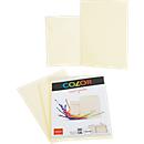 Dubbele kaarten ELCO Color, blanco, A6, 200 g/m², incl. passende enveloppen C6, 90 g/m², set van telkens 10 stuks, chamoisgeel