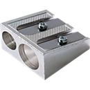 Dubbele potloodslijper van metaal