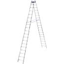 Dubbele trapladder, 2 x 18 sporten, + toolbag GRATIS