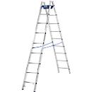 Dubbele trapladder, 2 x 8 sporten, + toolbag GRATIS