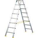 Dubbele trapladder MEHRSI®, 8 treden, 12 kg