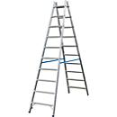 Dubbele trapladder, van aluminium, 2x 10 sporten