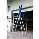 Dubbele trapladder, van aluminium, 2x 12 sporten