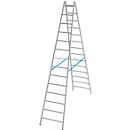 Dubbele trapladder, van aluminium, 2x 16 sporten