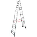Dubbele trapladder, van aluminium, 2x 18 sporten