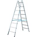Dubbele trapladder, van aluminium, 2x 8 sporten