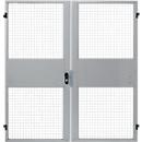 Dubbele vleugeldeuren, voor gaas-scheidingswandsysteem, B 2000 x H 2070 mm, lichtzilver