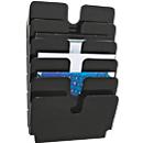 DURABLE folderhouder Flexiplus, 6 vakken, A4, liggend, zwart