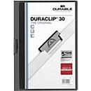 DURABLE klemmap DURACLIP, A4, kunststof, met clip, antraciet