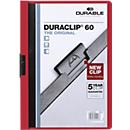 DURABLE klemmappen DURACLIP, A4, kunststof, met clip, rood