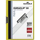 Durable Klemmmappe Duraclip, DIN A4, Kunststoff, mit Clip, grün