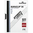 Durable Klemmmappe Duraclip, DIN A4, Kunststoff, mit Clip, weiß