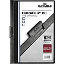 Durable Klemmmappen Duraclip, DIN A4, Kunststoff, mit Clip, schwarz