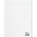 DURABLE kunststof indexbladen, A4 staand, Letters A tot Z (20 vakken), wit