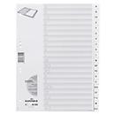 Durable plastic register, DIN A4, letters A-Z (20 compartments), white