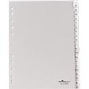 Durable PP-Register mit Wechseltaben, Buchstaben/Zahlen A-Z./1-20, grau