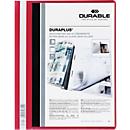 Durable presentation binder DURAPLUS extra wide, PVC rigid film, 25 pieces, red