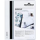 Durable presentation binder DURAPLUS extra wide, PVC rigid film, 25 pieces, white