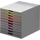 DURABLE Schubladenbox VARICOLOR, 10 Schübe, DIN C4, grau/anthrazit