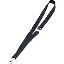 Durable textielband, voor badgehouders/naamplaatjes, karabijnhaak, veiligheidssluiting, L 440 x B 20 mm, textiel, zwart, 10 stuks