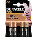 DURACELL® Batterien Plus, Mignon AA, 1,5 V, 4 Stück