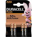 DURACELL® batterijen Plus, micro AAA, 1,5 V, 4 stuks