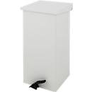 Dutch Design Poubelle à pédale Carro-Kick, ignifuge, couvercle soft-close, 55 litres, L 300 x P 300 x H 600 mm, blanc