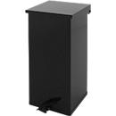 Dutch Design Poubelle à pédale Carro-Kick, ignifuge, couvercle soft-close, 55 litres, L 300 x P 300 x H 600 mm, noir