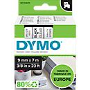 DYMO® Cassette de ruban D1 40910, 9 mm, transparent/noir
