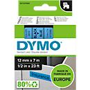 DYMO® Cassette de ruban D1 45016, largeur 12 mm, bleu/noir