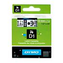DYMO® Cassette de ruban D1 45310, largeur 12 mm, transparent/noir