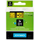 DYMO® Cassette de ruban D1 53718, 24 mm, jaune/noir