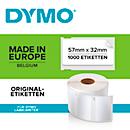 DYMO LabelWriter, Mehrzweck-Etiketten, ablösbar, 57 x 32 mm, 1 x 1000 Stück, weiss