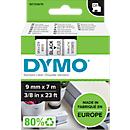 DYMO® Schriftbandkassette D1 40910, 9 mm, transparent/schwarz