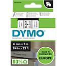 DYMO® Schriftbandkassette D1 43610, 6 mm breit, transparent/schwarz