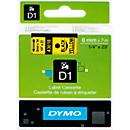 DYMO® Schriftbandkassette D1 43618, 6 mm breit, gelb/schwarz