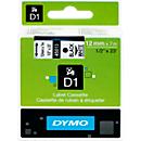 DYMO® Schriftbandkassette D1 45013, 12 mm breit, weiß/schwarz