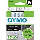 DYMO® Schriftbandkassette D1 45014, 12 mm breit, weiss/blau
