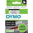 DYMO® Schriftbandkassette D1 45803, 19 mm breit, weiß/schwarz